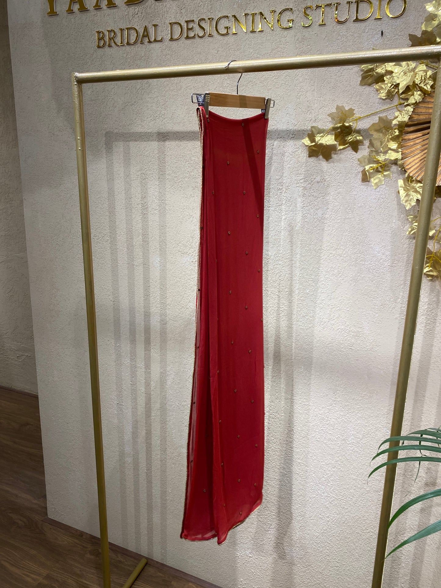 Georgette Red Shwal