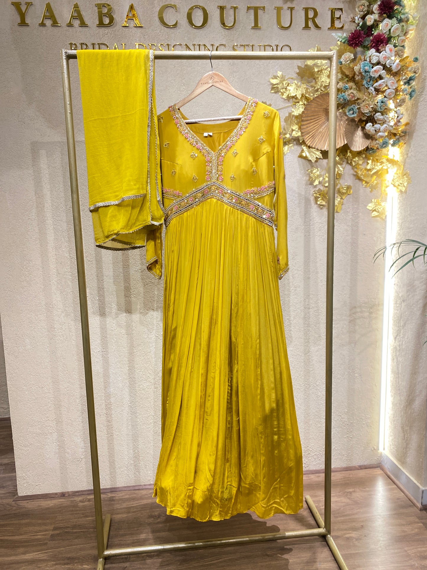Yellow 2Pc Gown