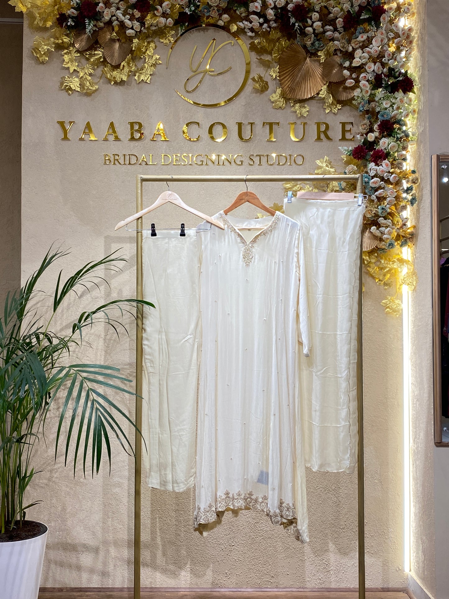 Cream Salwar 3Pc