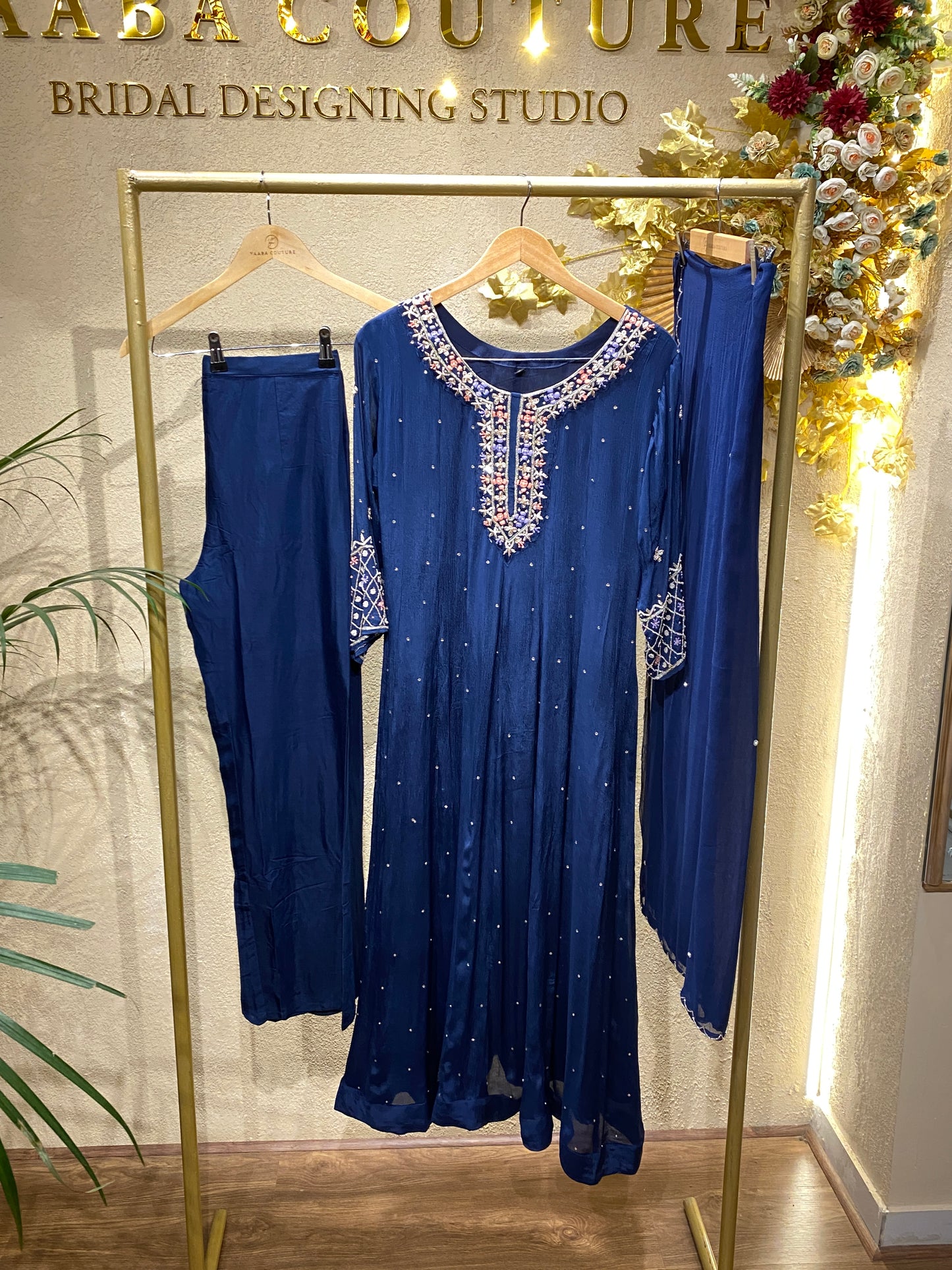 blue gown