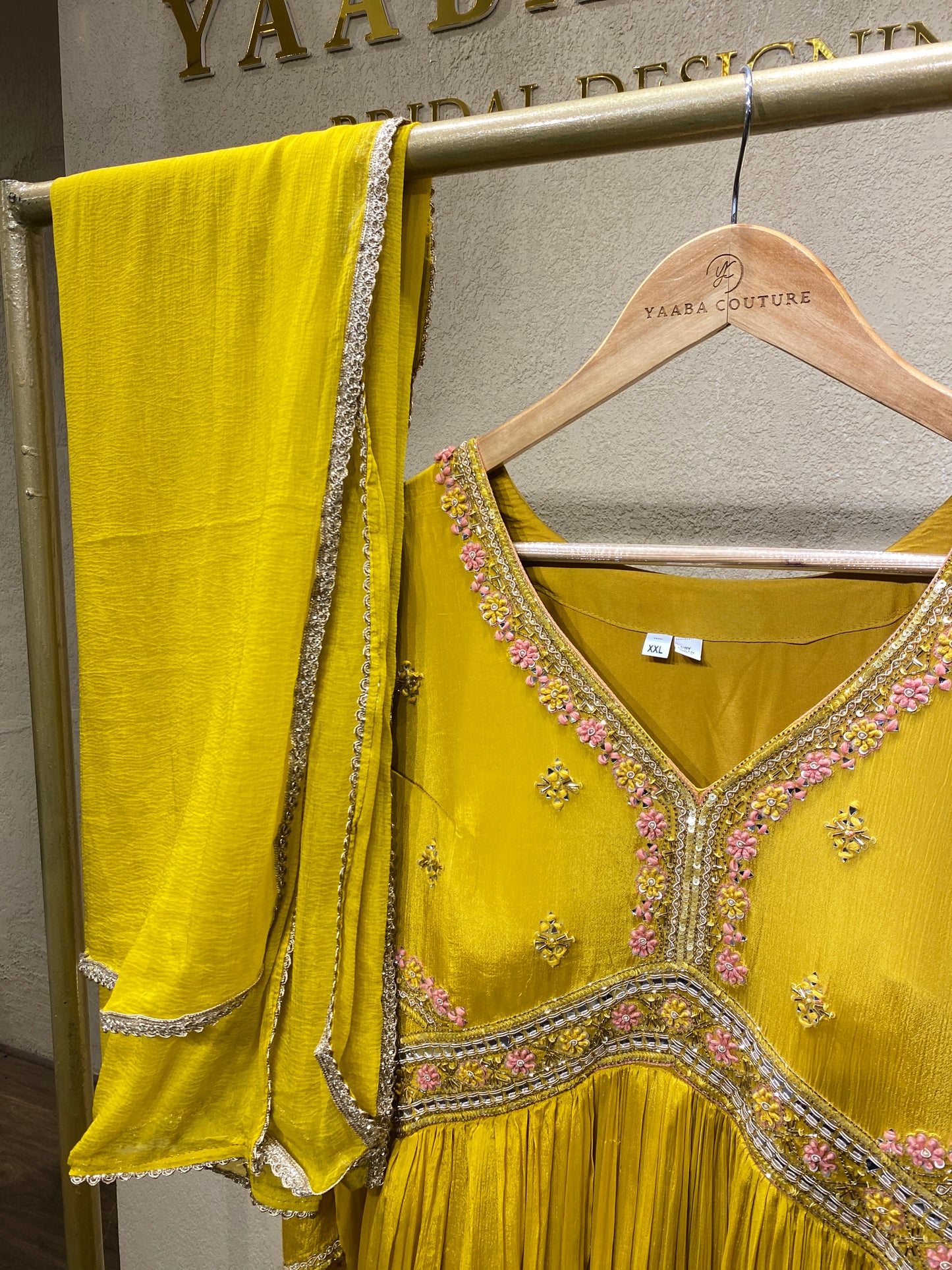 Yellow 2Pc Gown