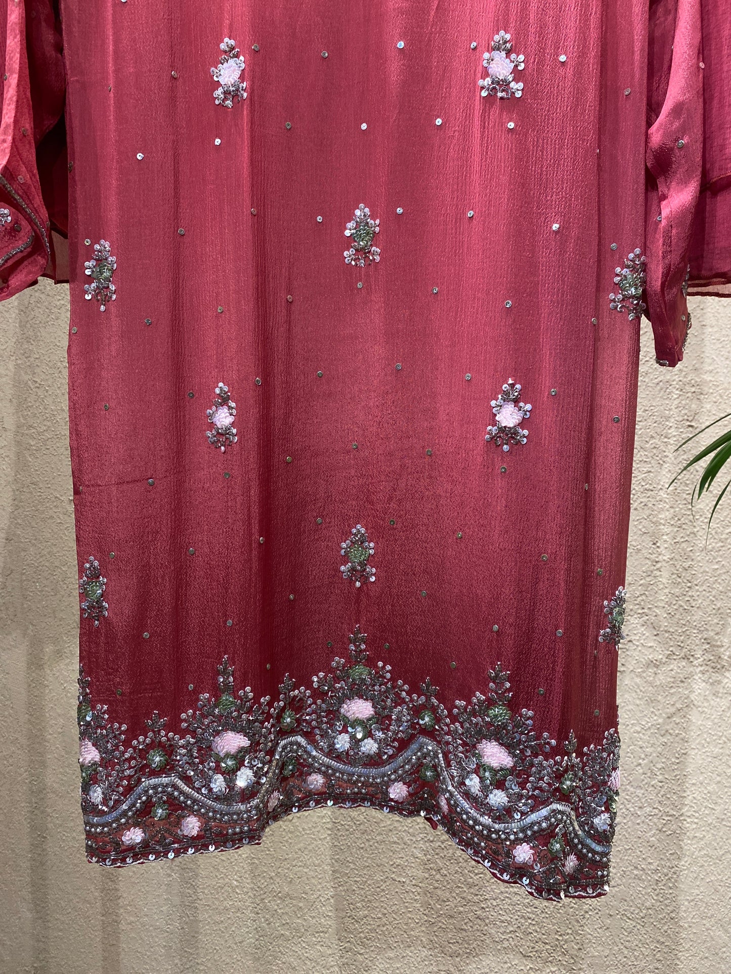 Red Sharara 3Pc