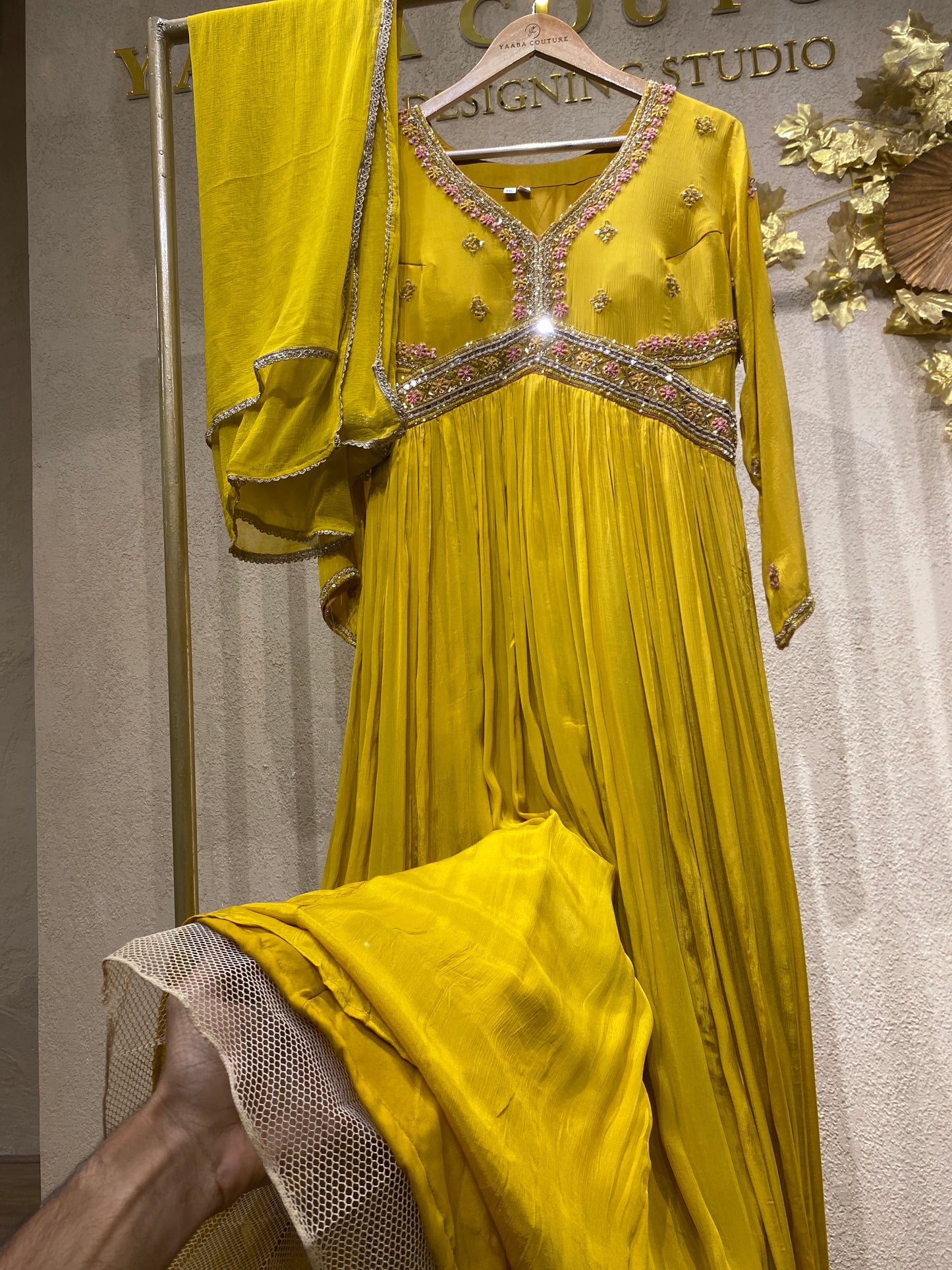 Yellow 2Pc Gown