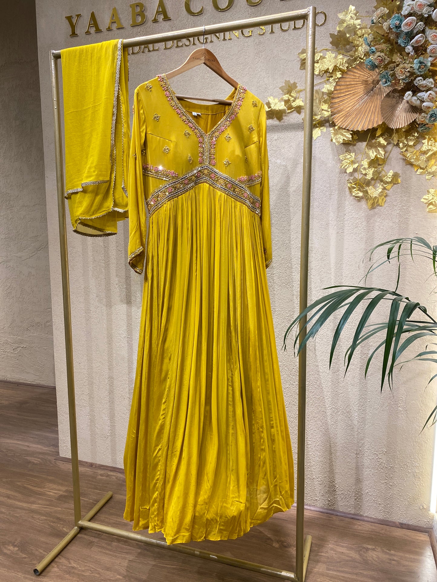 Yellow 2Pc Gown