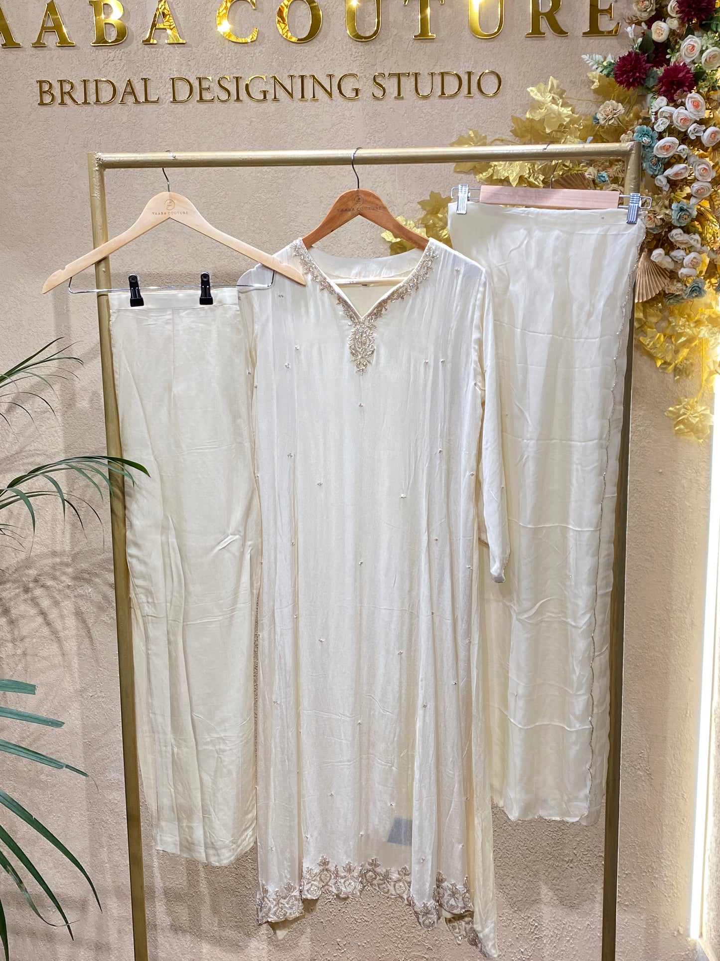 Cream Salwar 3Pc
