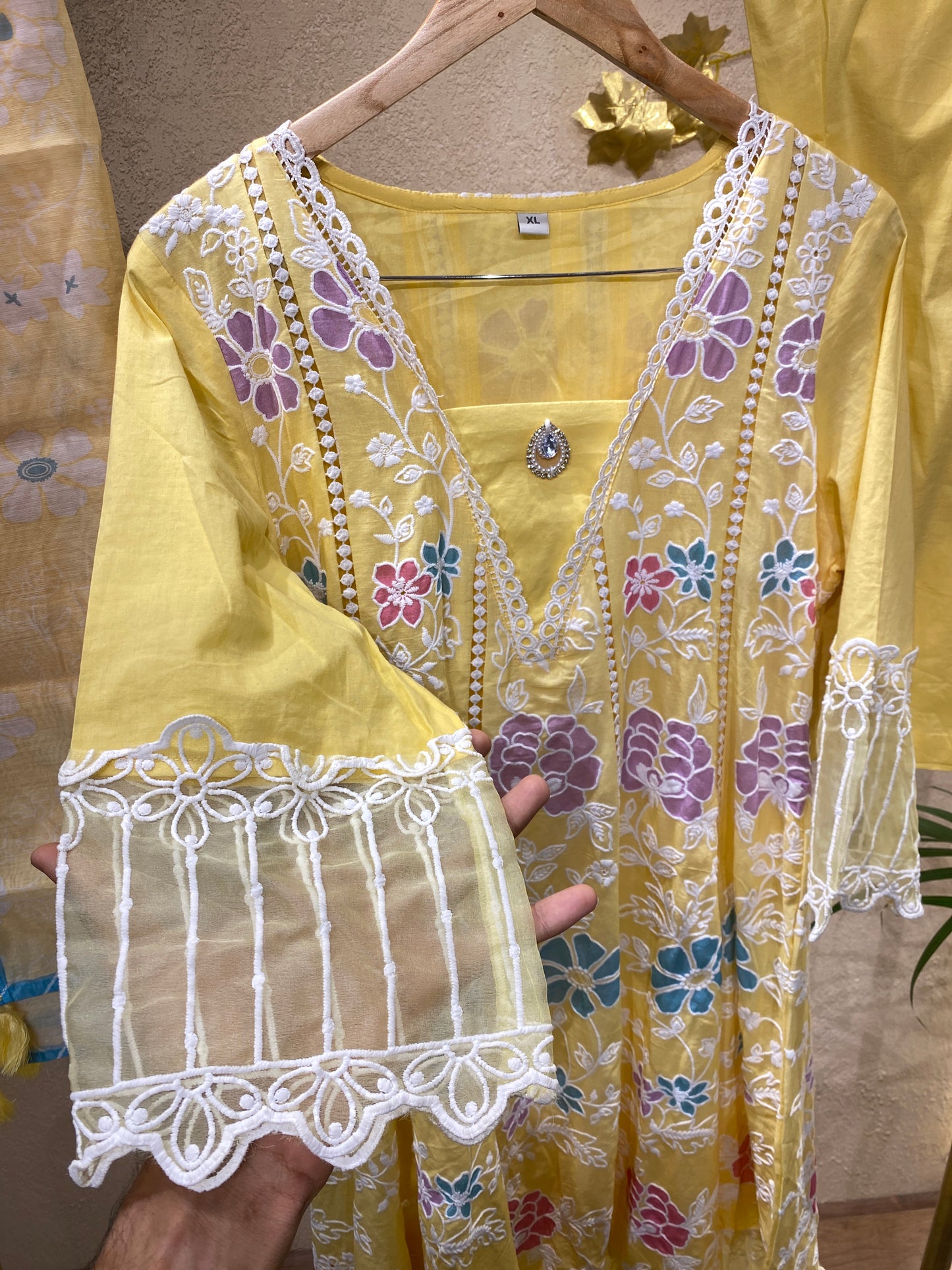 Gown Yellow 3 Pc