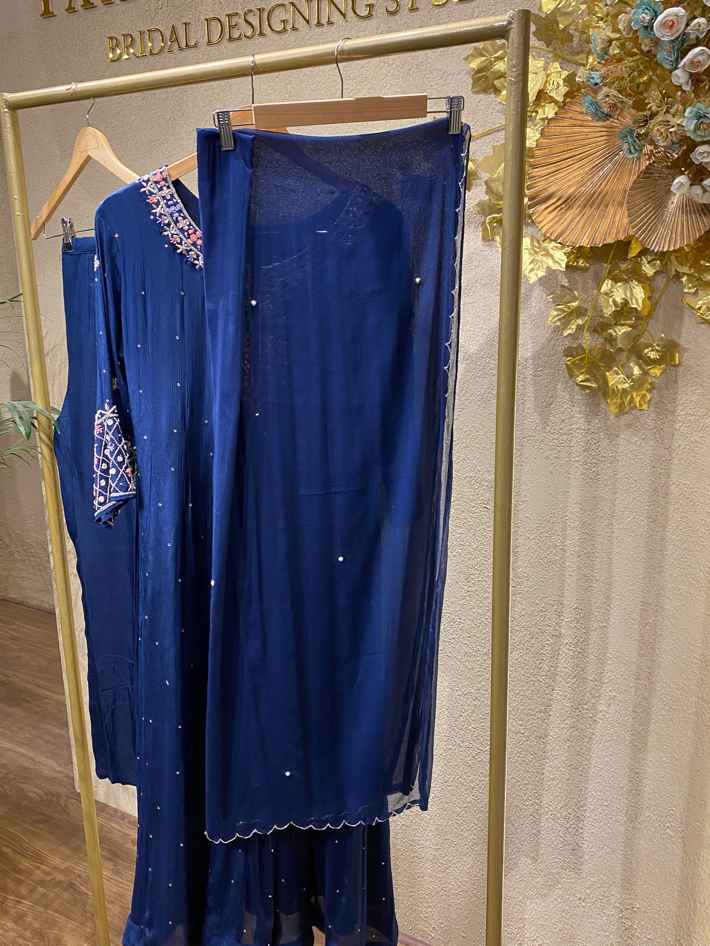 blue gown