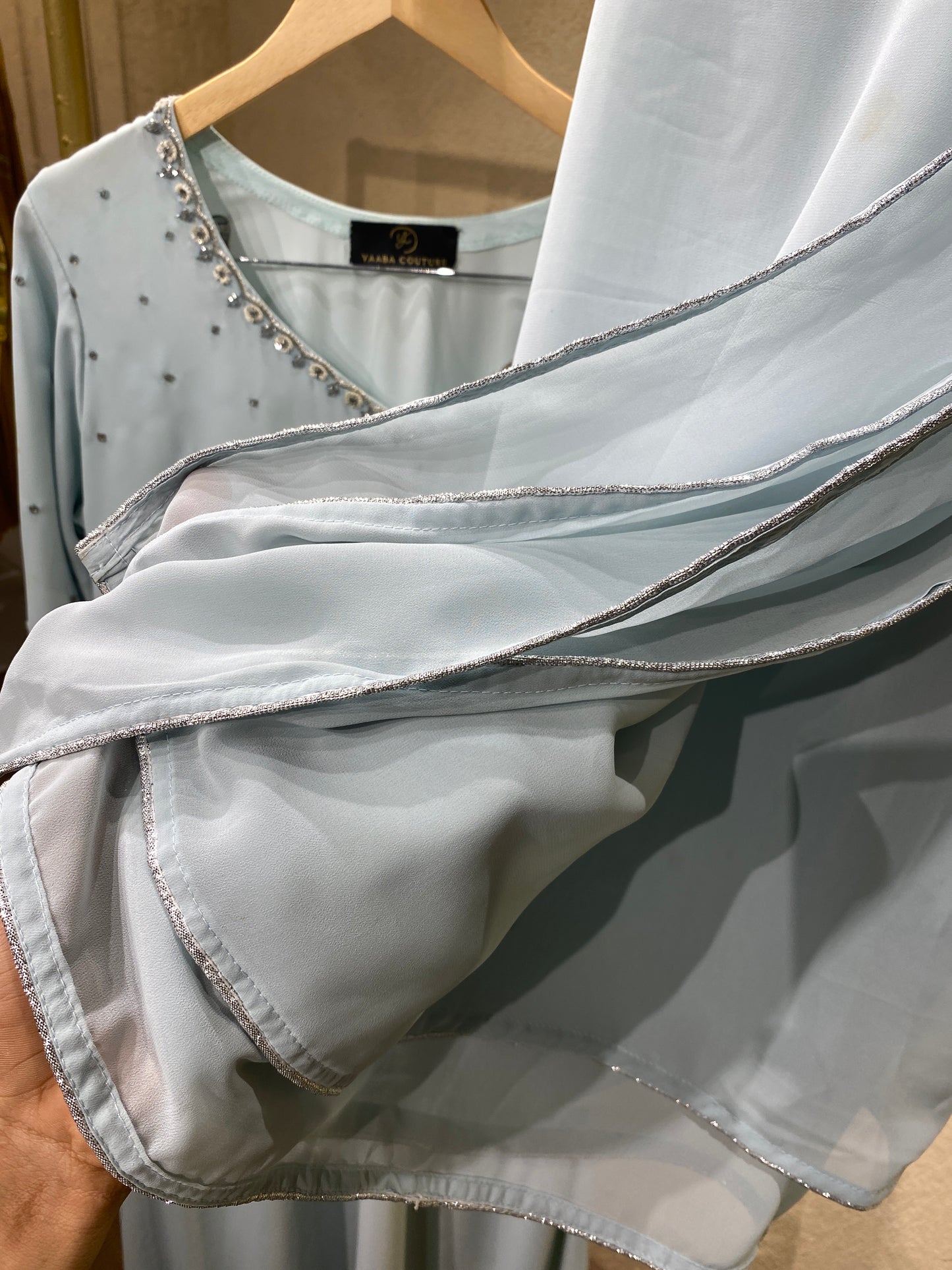 Lblue Aliyacutsalwar