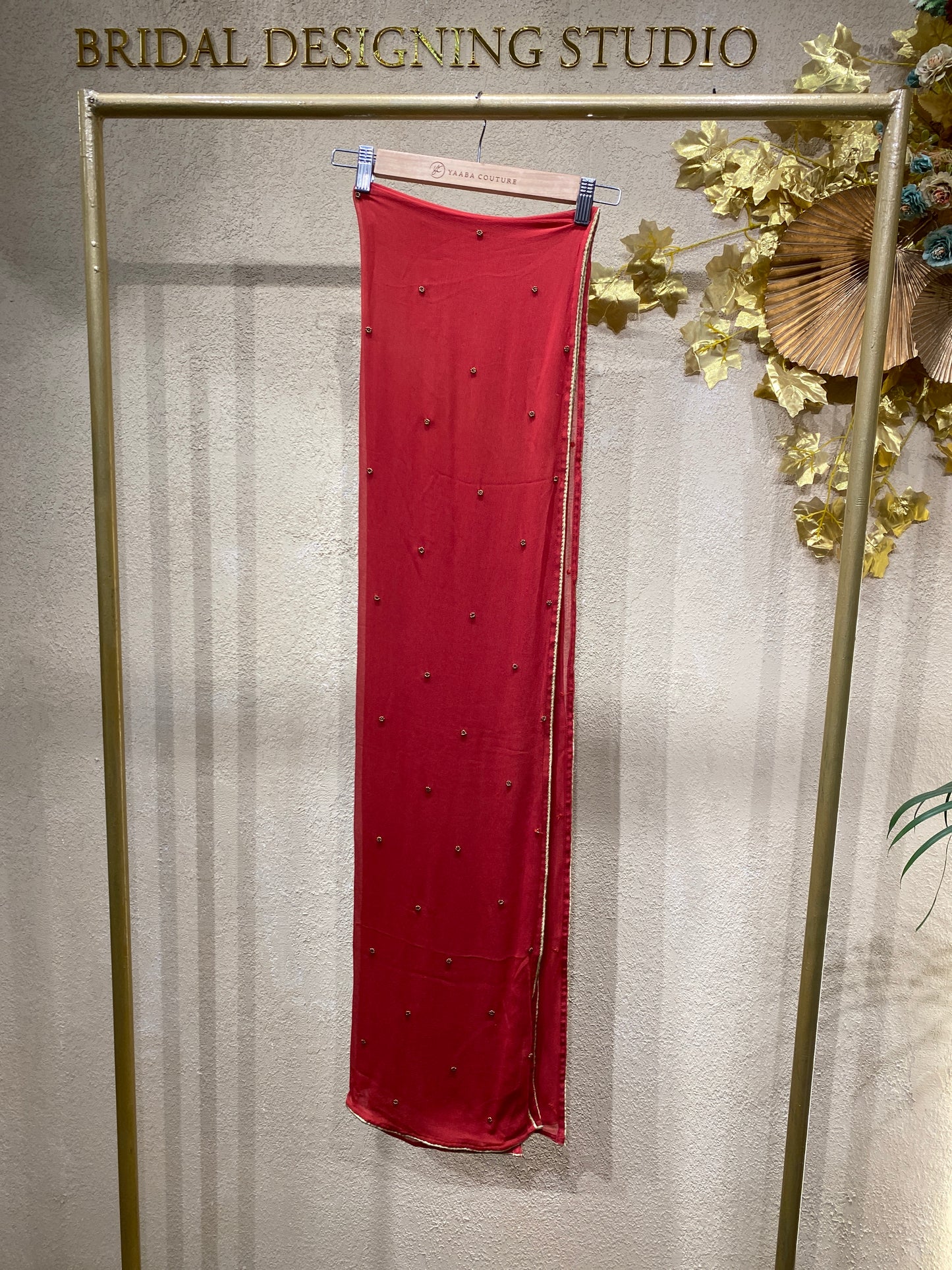 Georgette Red Shwal