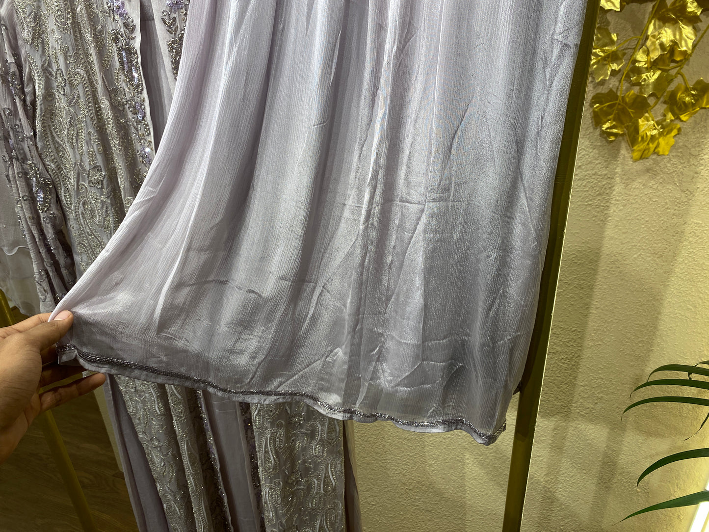 Coat Gown Lavender 4Pc