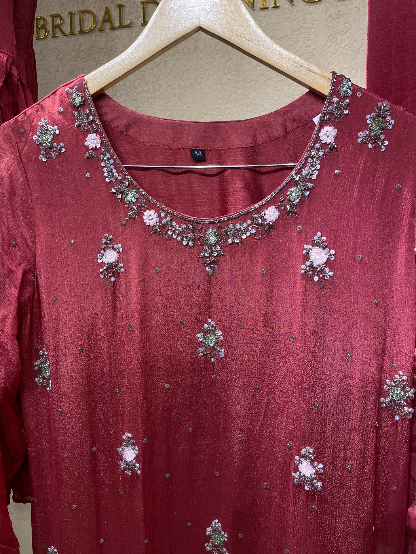 Red Sharara 3Pc