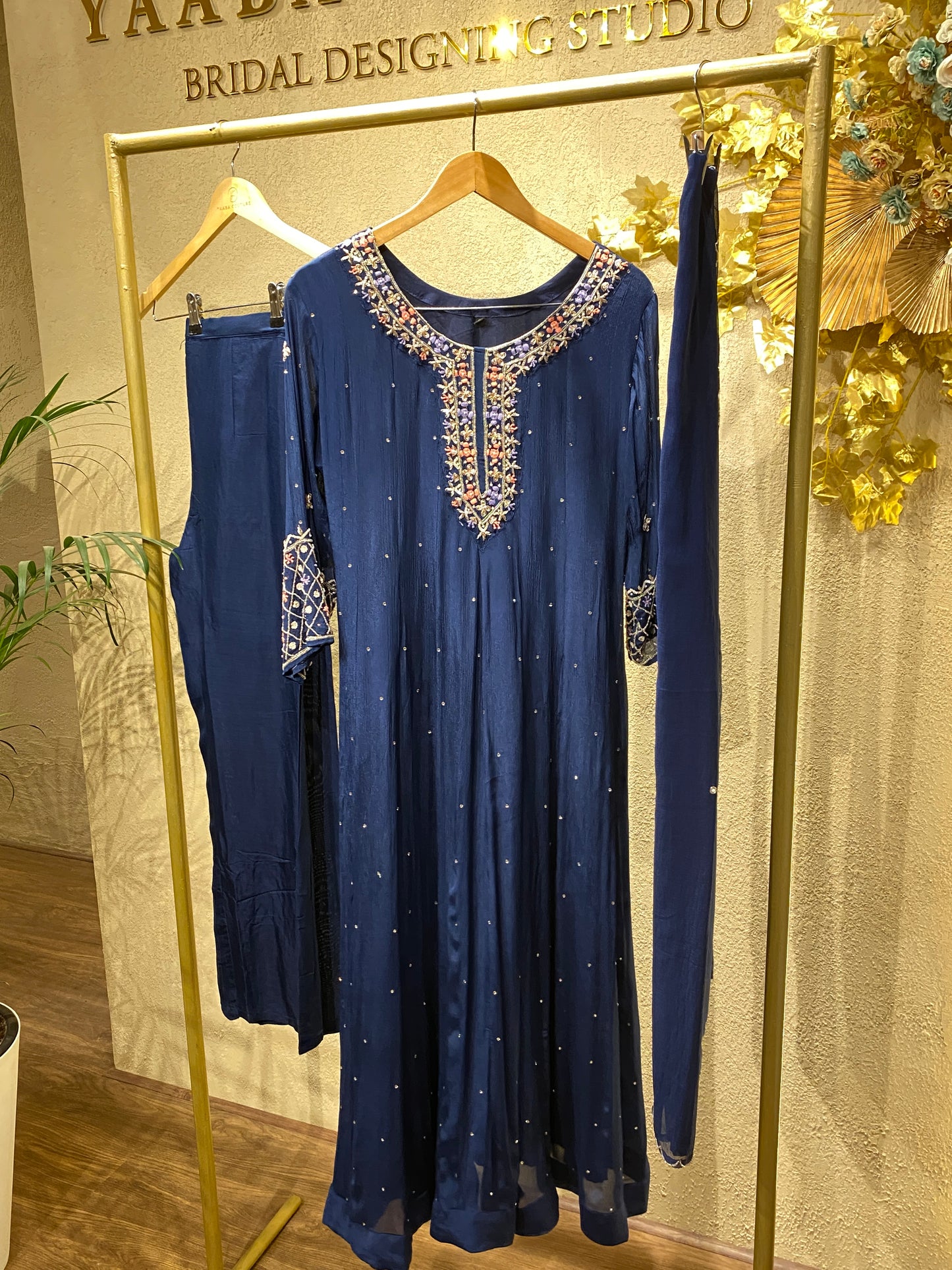 blue gown