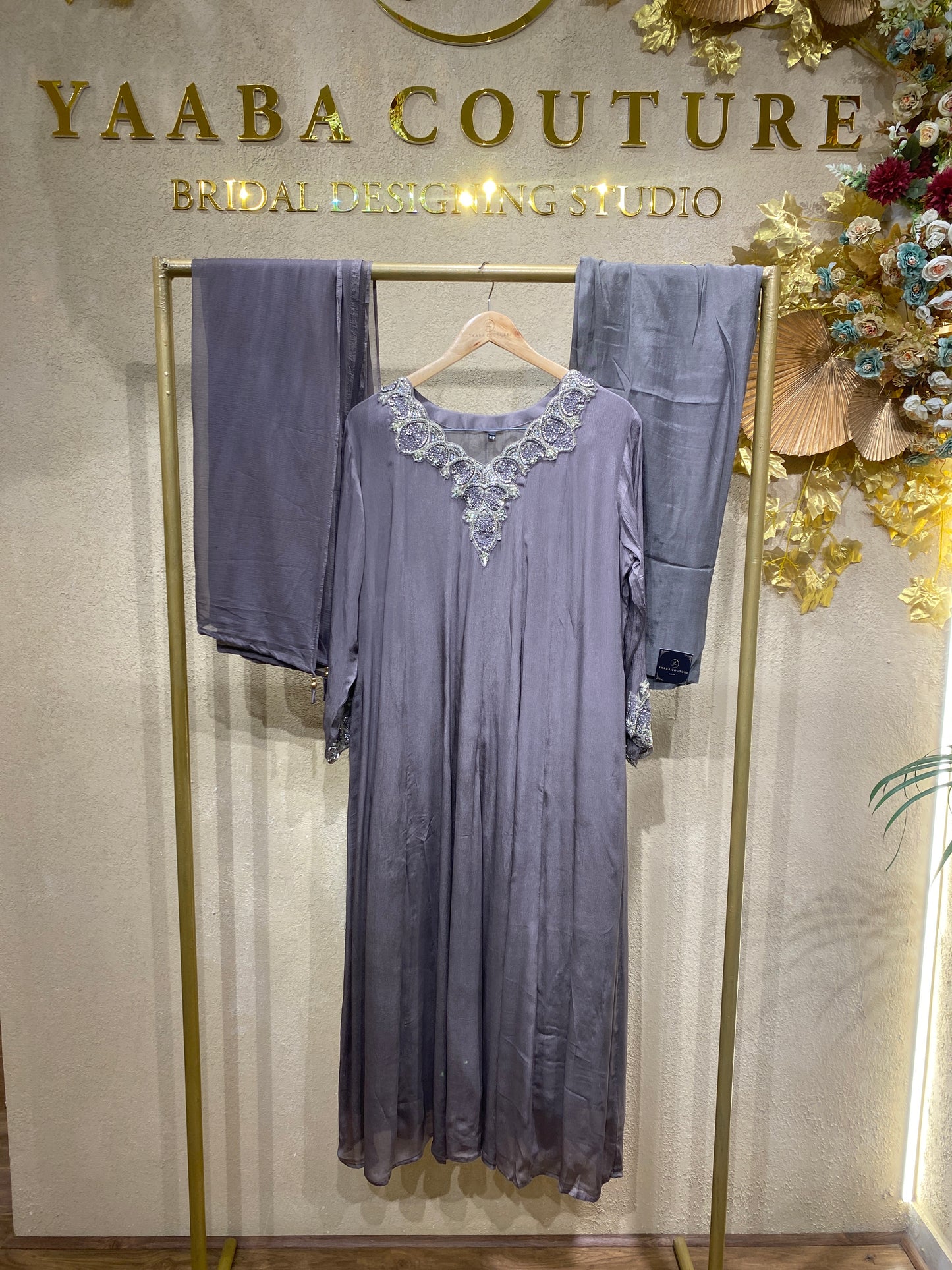 Panel Cut Gown