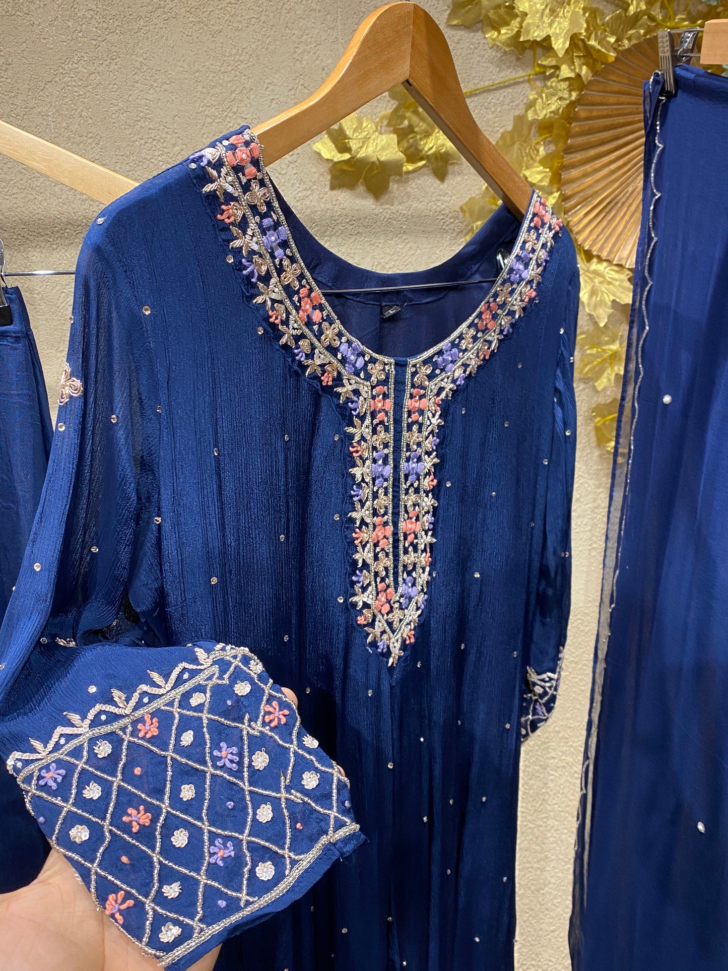 blue gown