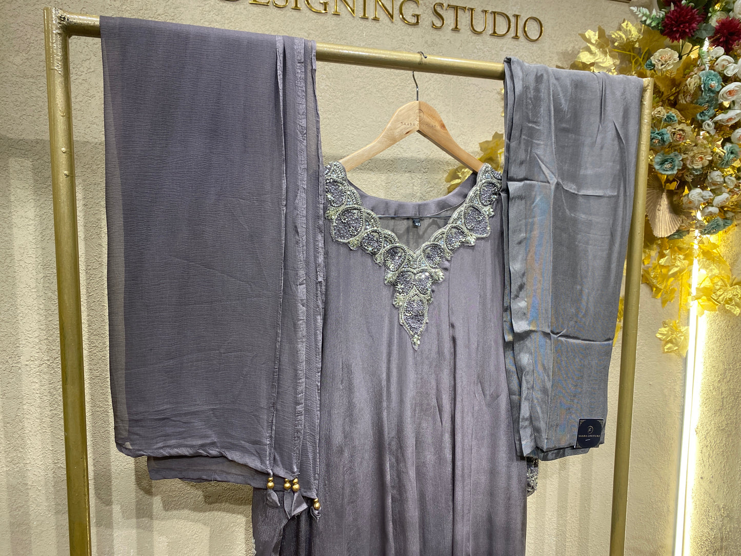 Panel Cut Gown