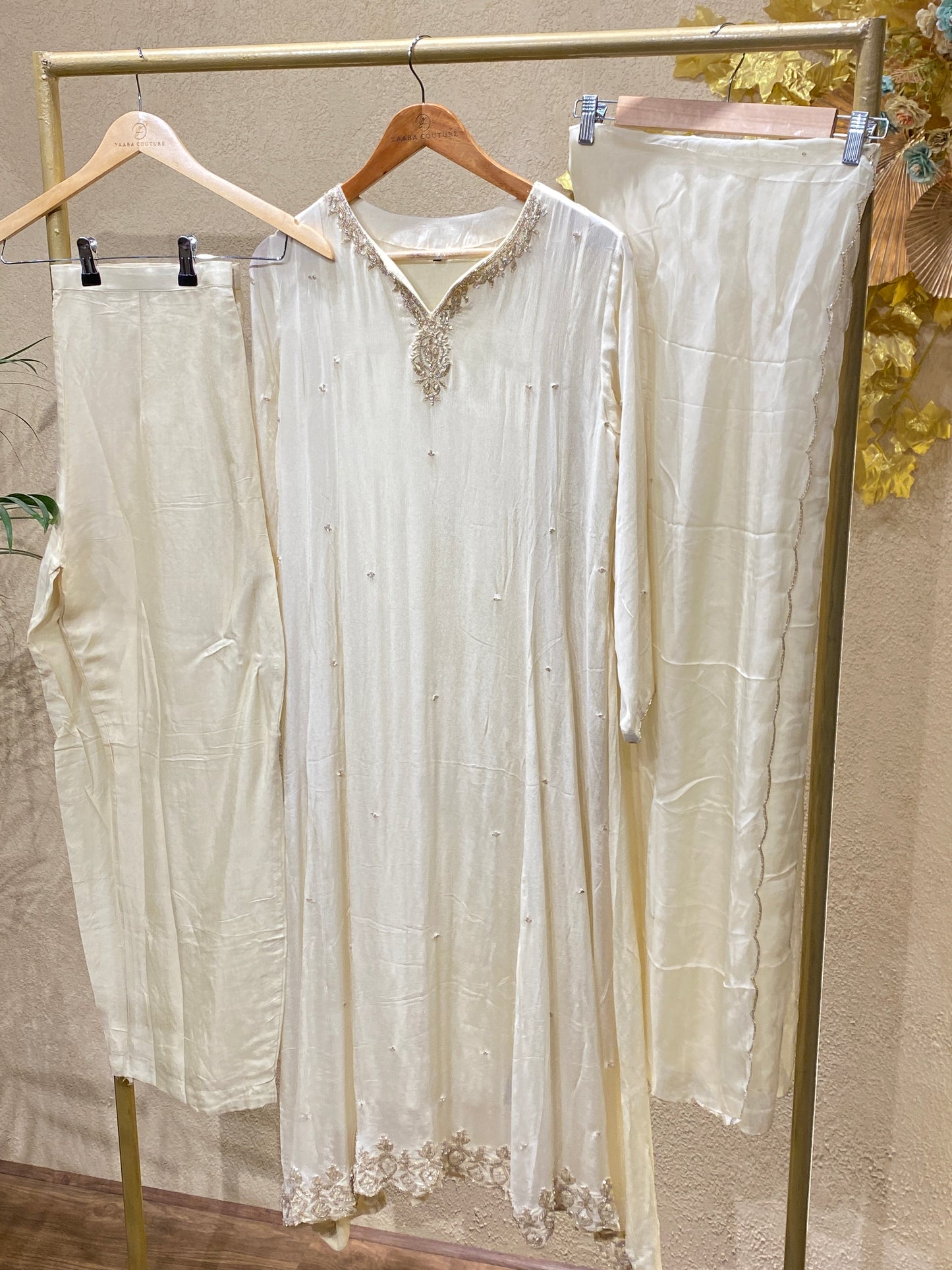 Cream Salwar 3Pc