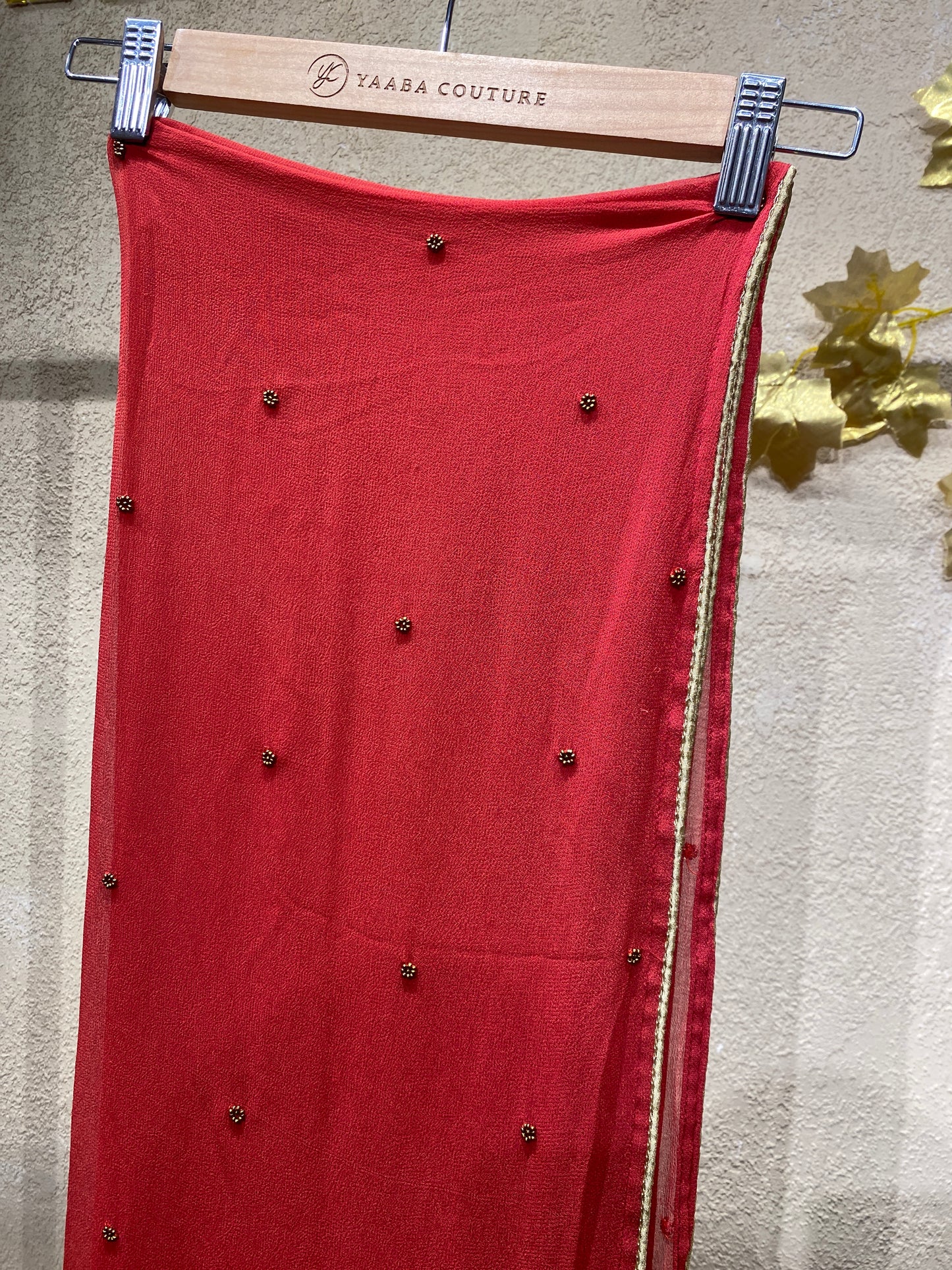 Georgette Red Shwal