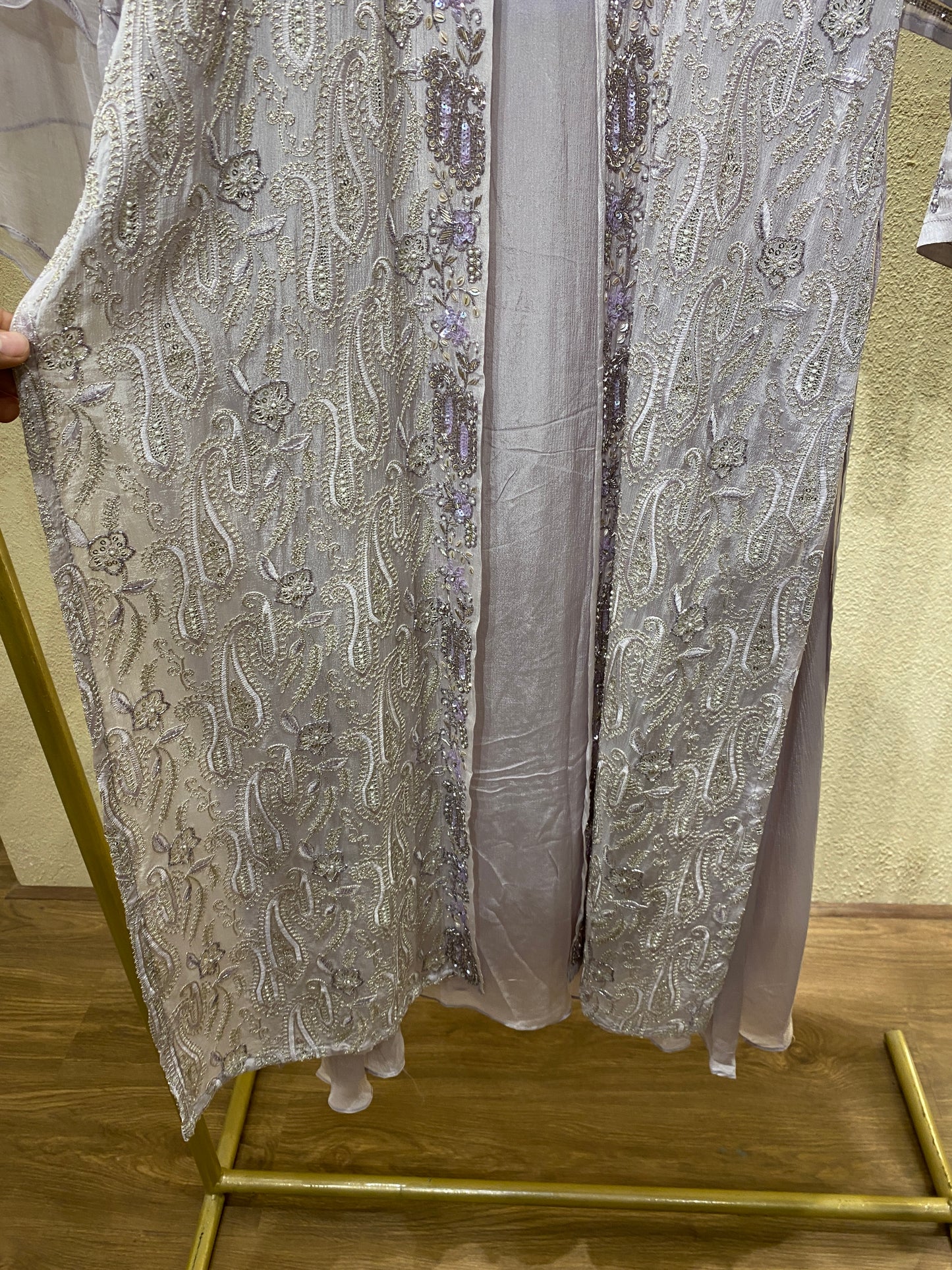 Coat Gown Lavender 4Pc