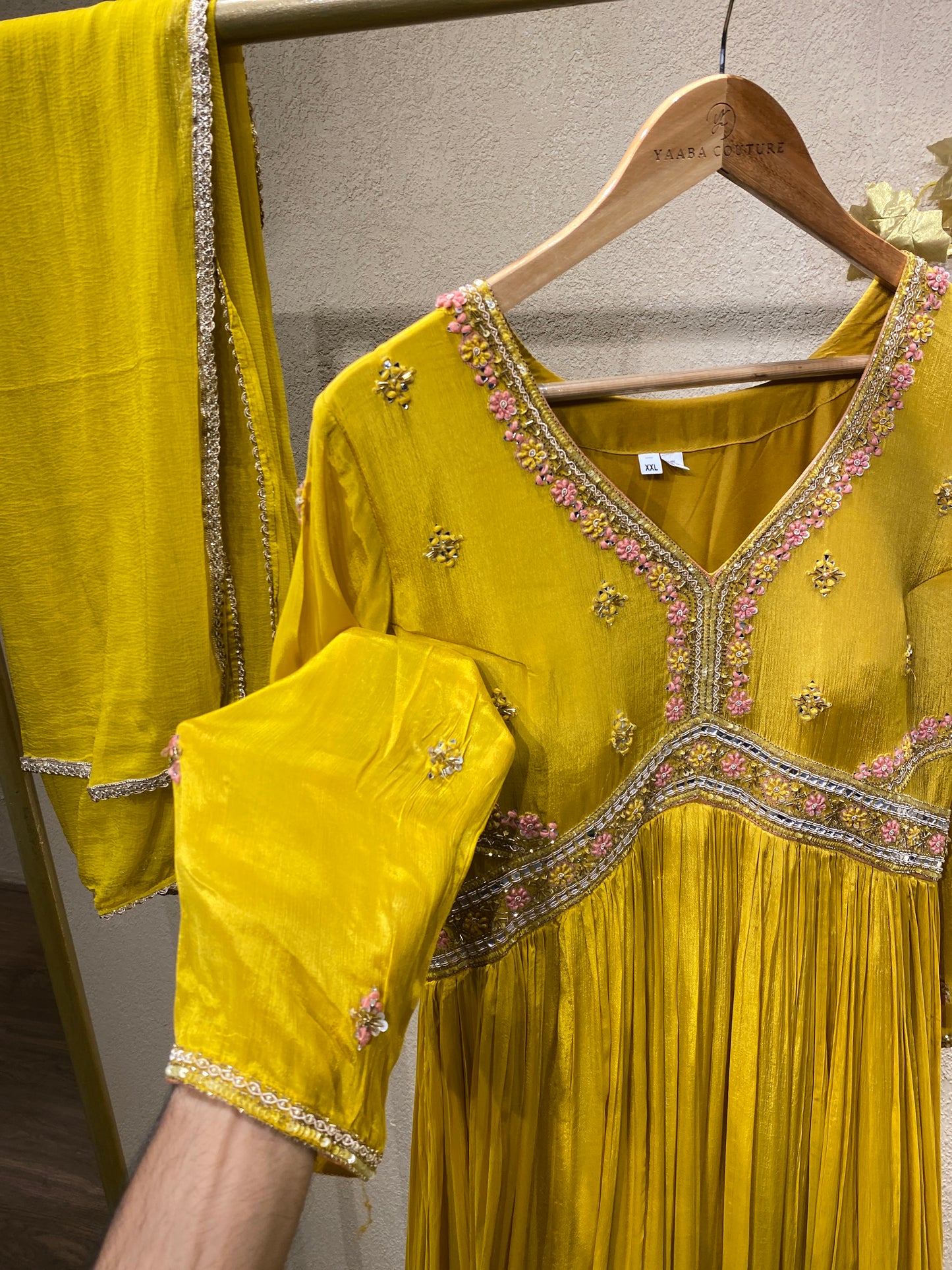 Yellow 2Pc Gown