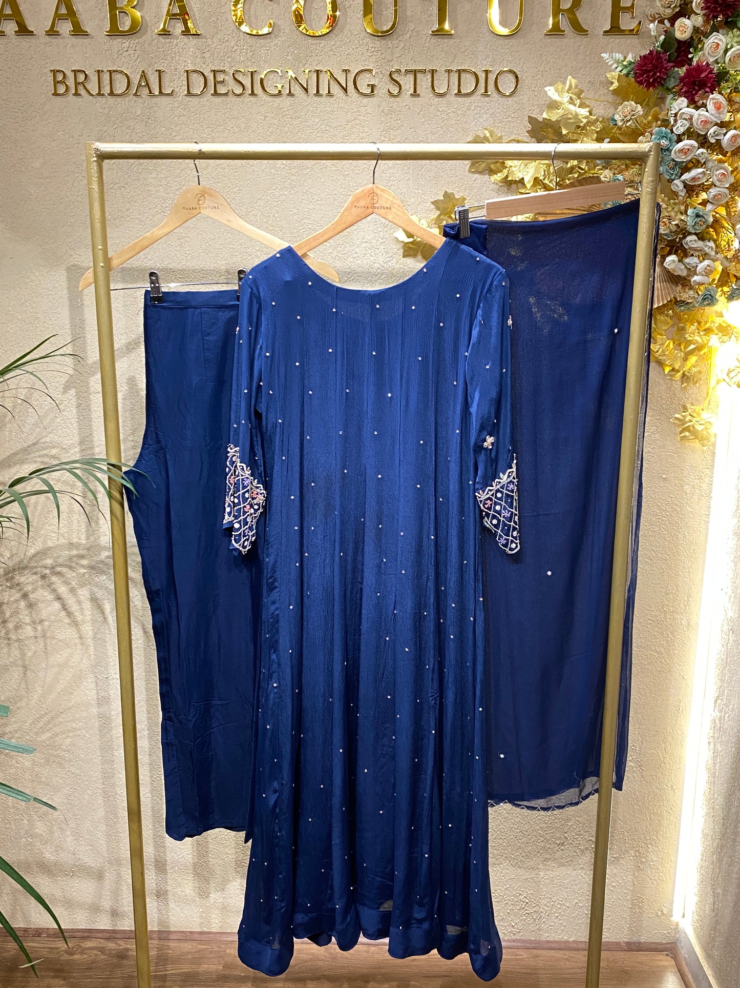 blue gown