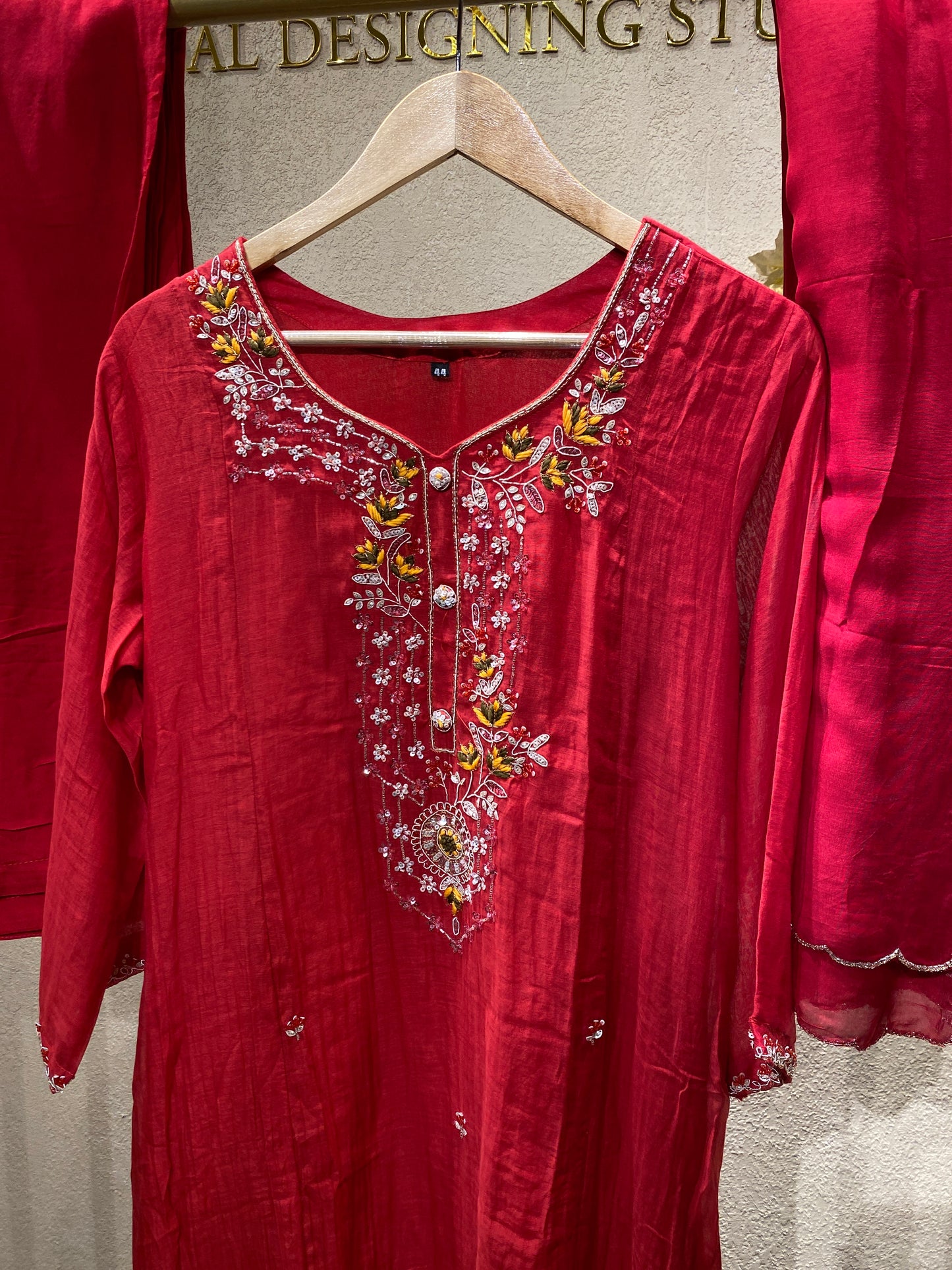 Salwar Flare Red3Pc