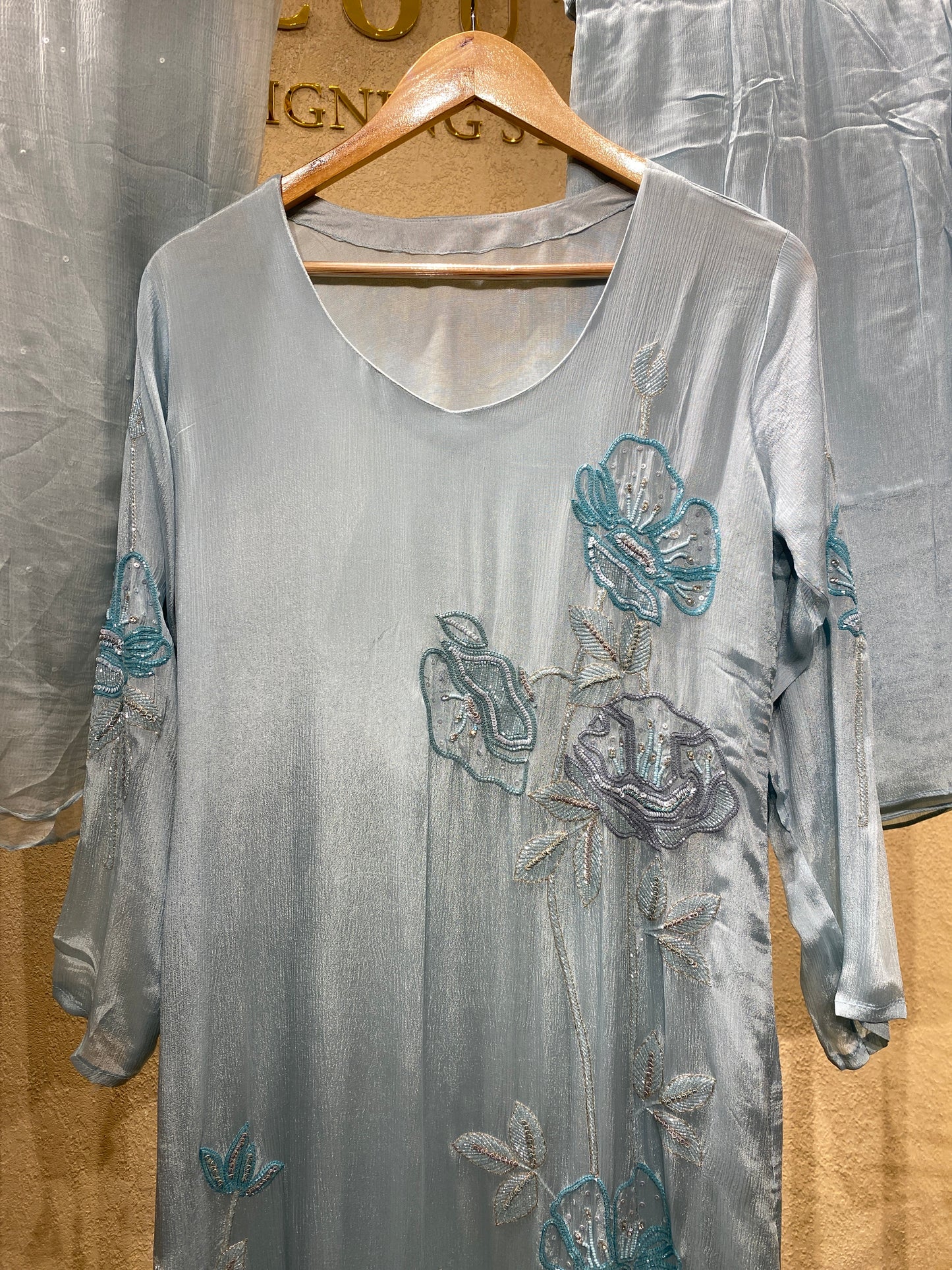 Bluesalwar. 3Pc
