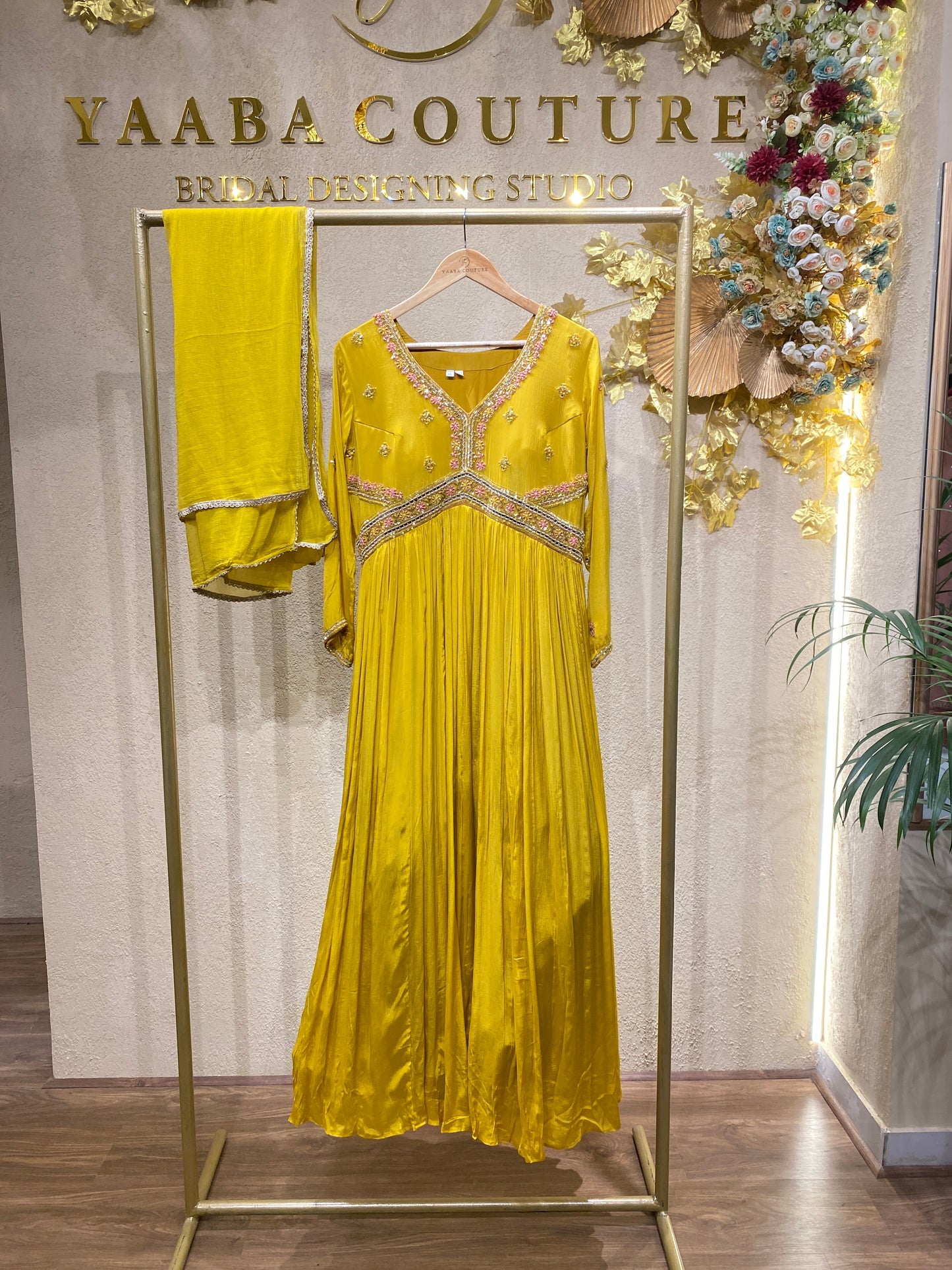 Yellow 2Pc Gown