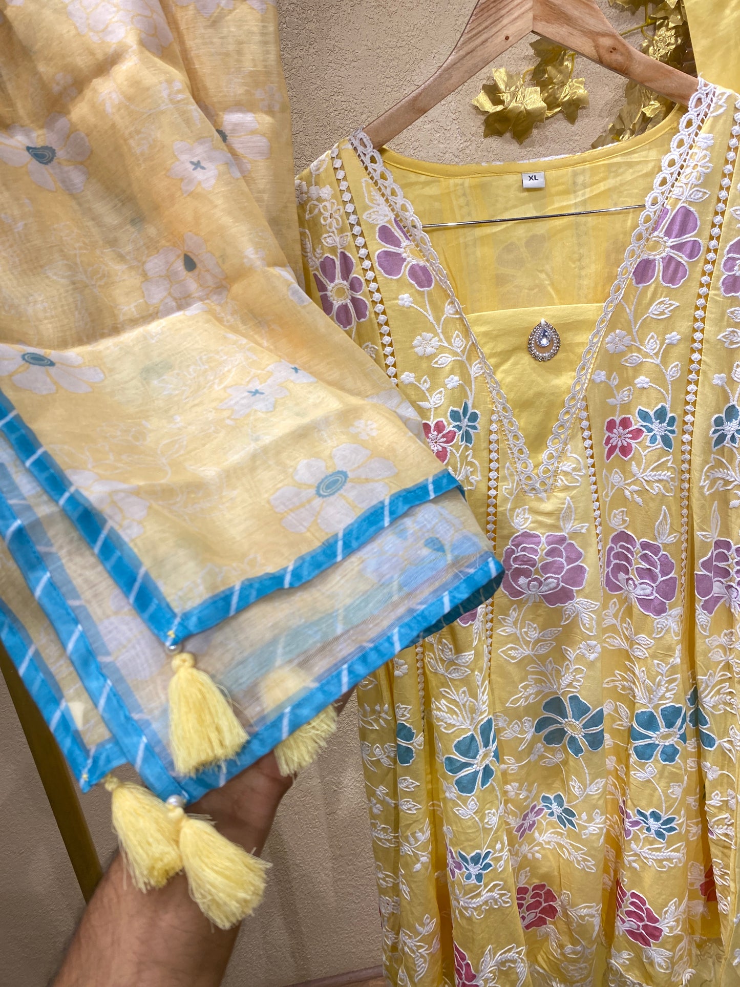 Gown Yellow 3 Pc