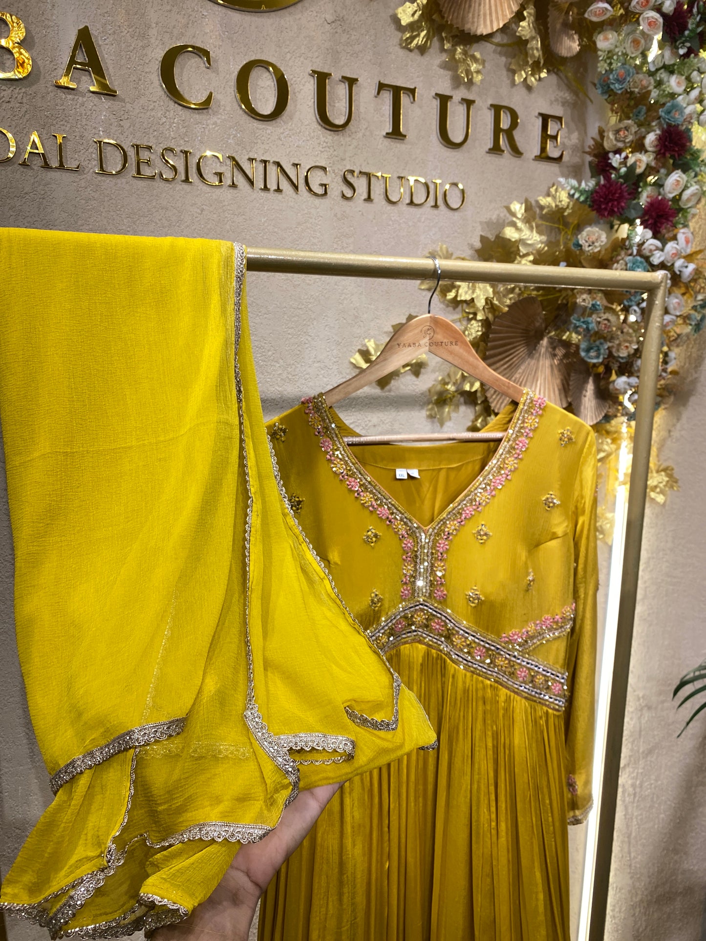 Yellow 2Pc Gown